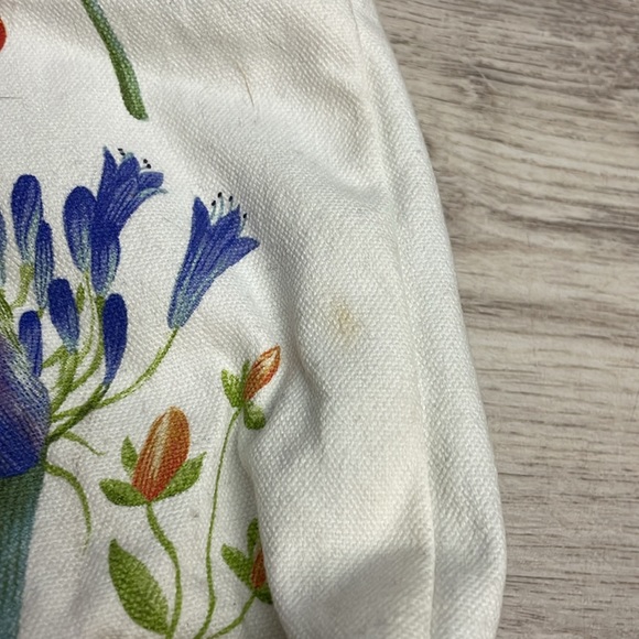 Estee Lauder Multicolor Floral Print Canvas Open Tote Bag Approximate 19" X 13" - Picture 9 of 10